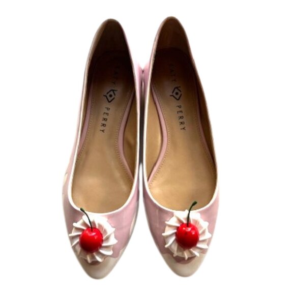 Katy Perry White Ice Cream Ballet Flat with Cherry | .5" Heel | Size 9 - Picture 2 of 11